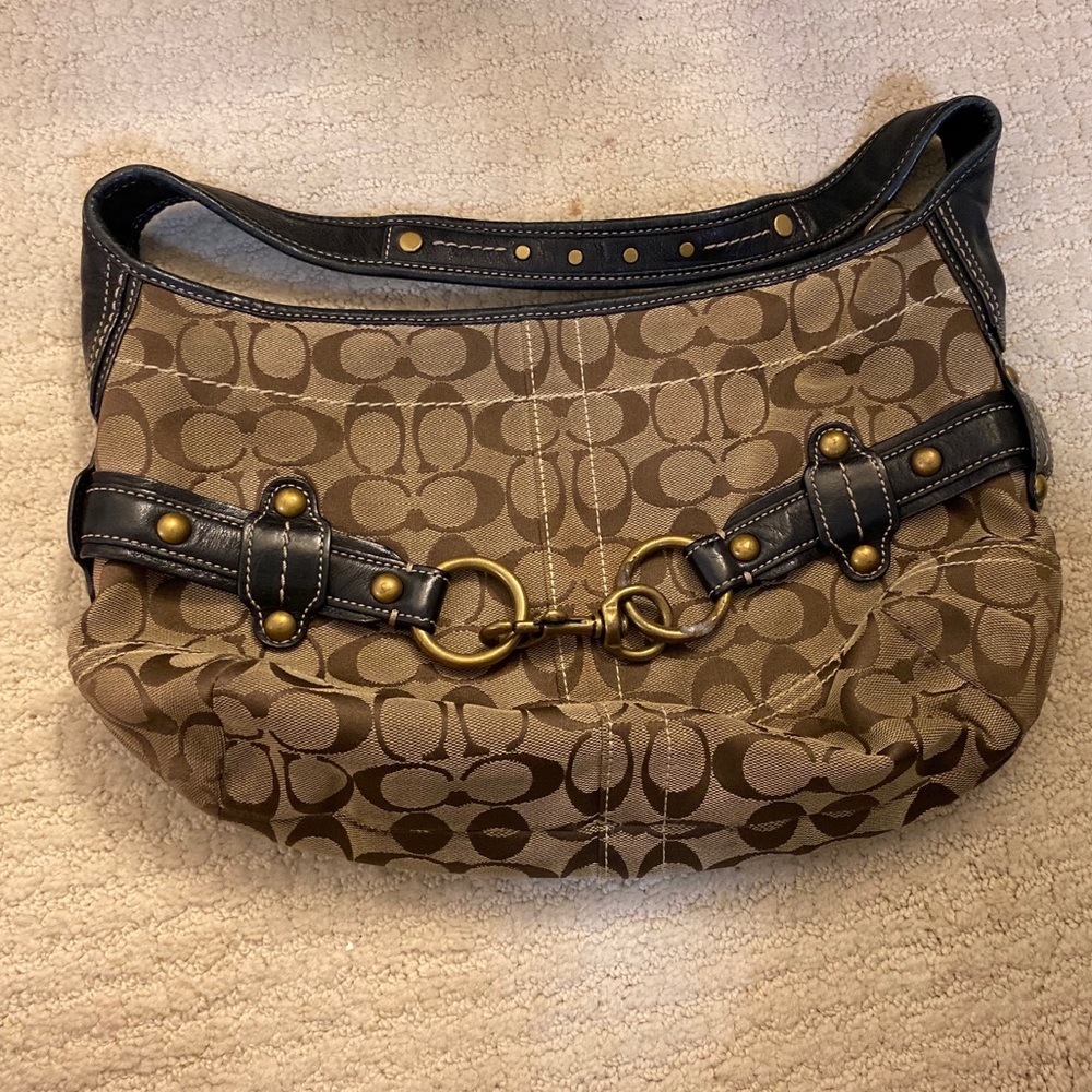 Coach canvas C Logo Handbag Purse
